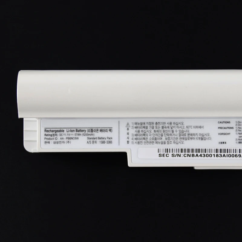 Аккумулятор для ноутбука samsung NC10 NC20 ND10 N110 N120 N130 N135 AA-PB6NC6W 1588-3366 AA-PB8NC6B 57Wh