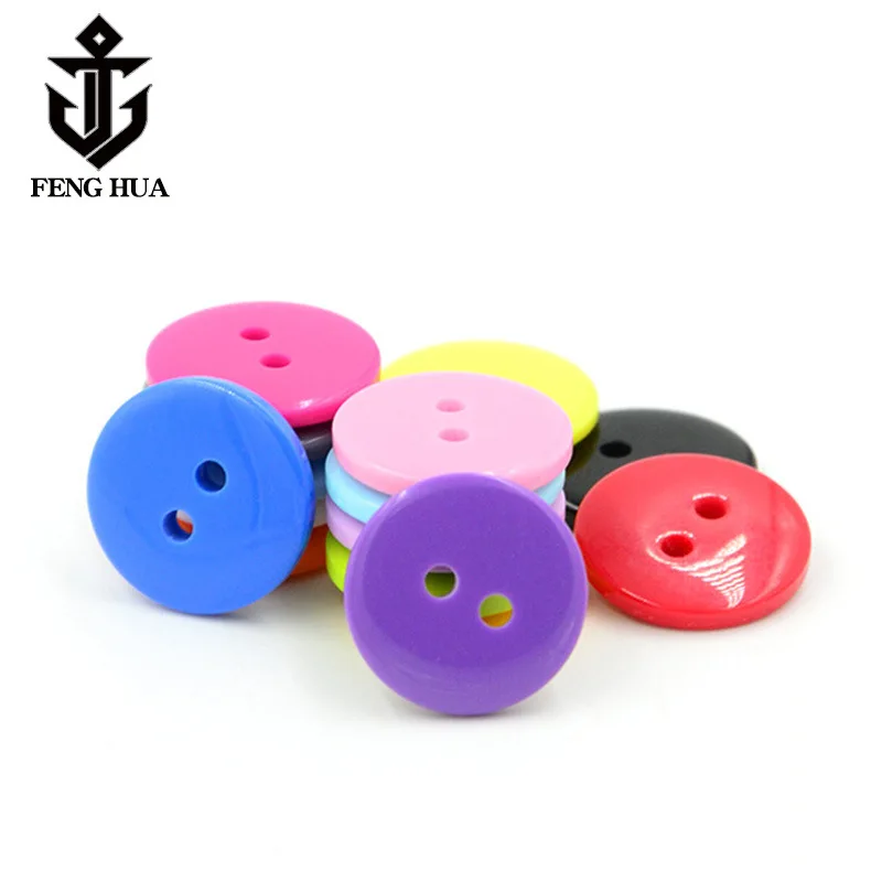 

50pcs/lot Multi-colors Resin 2 Holes Flatback Buttons Arts Crafts & Sewing Material DIY Clothes Crafts Accessories Material