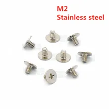100 aço Inoxidável phillips parafuso de cabeça fina M2x2 pçs/lote/3/4/5/6/8
