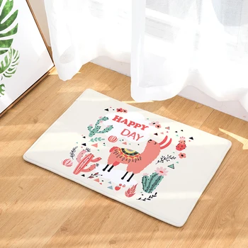 

Nordic style Cactus Alpaca mat bedroom rug kitchen bathroom mat rectangular door mat