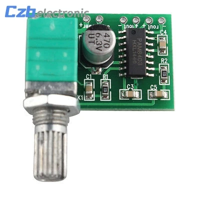 

Mini PAM8403 5V 2Channel USB Power Audio Amplifier Board 3Wx2W Volume Control