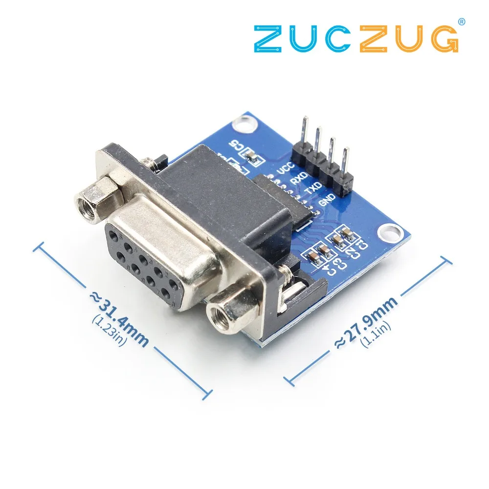 

1pcs/lot MAX3232 RS232 to TTL Serial Port Converter Module DB9 Connector MAX232