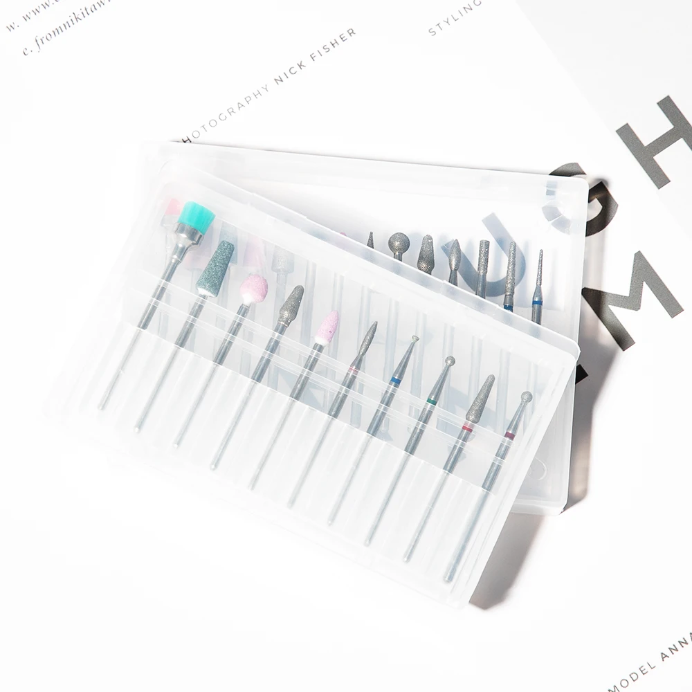 

Ladymisty 20 Holes Acrylic Clear Holder 3/32" Bits Plastic Container for Electric Manicure Nail Drill ManicureTools Nail Files