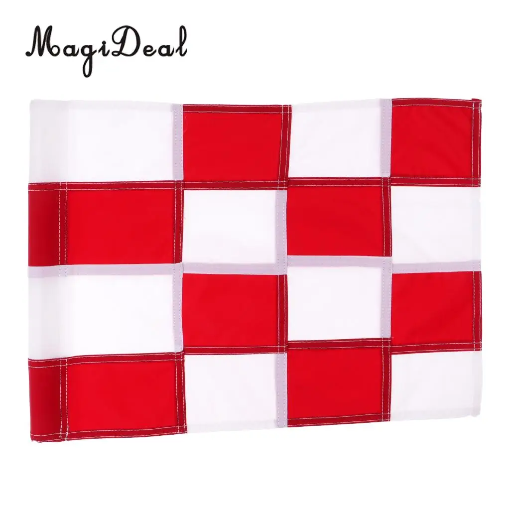 MagiDeal Golf Flag Backyard Practice Golf Hole Pole Cup Flag Nylon Putting Green Flags 510mm x 350mm Sports Golf Accessories