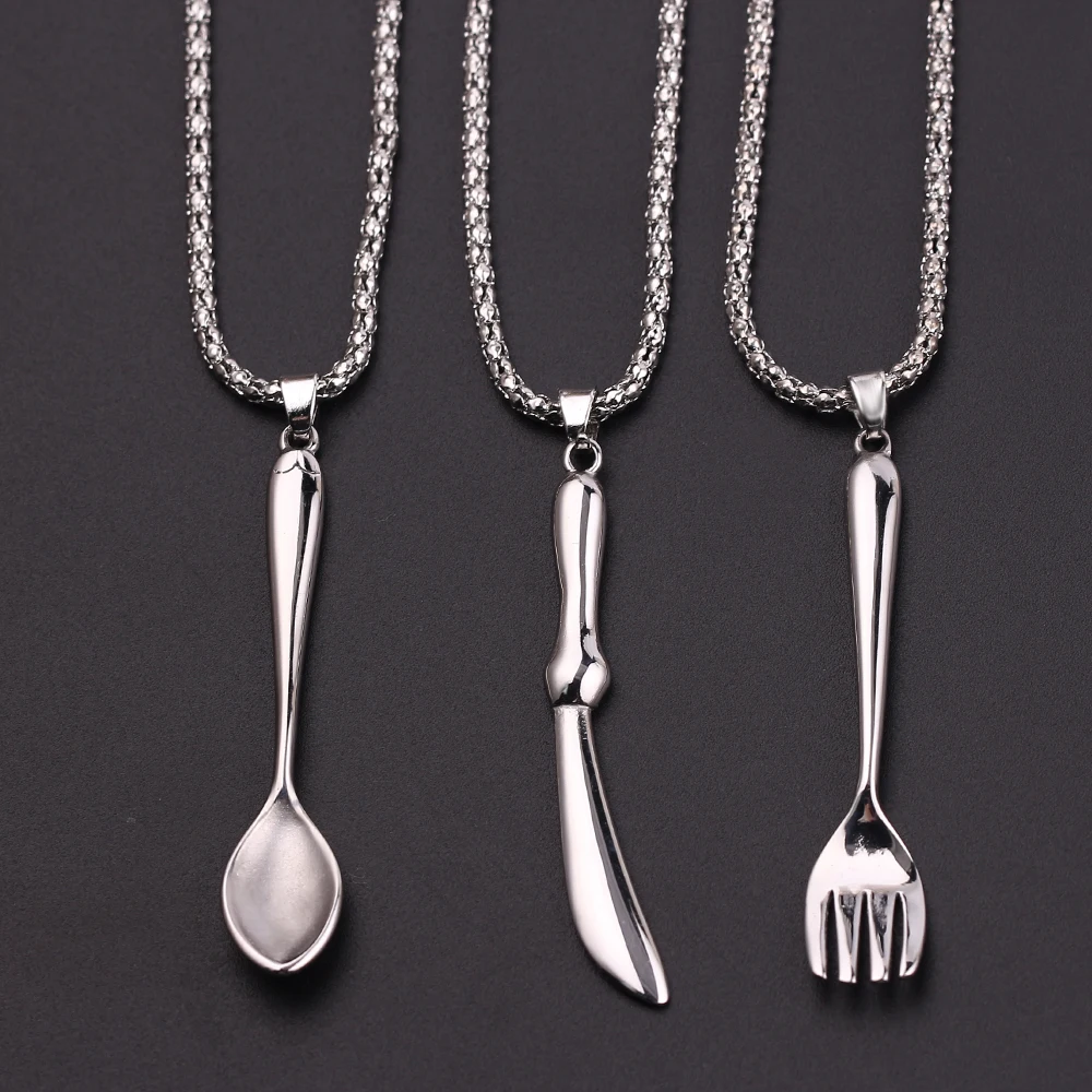 quirky silver necklace