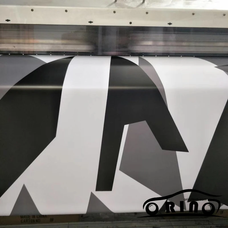 Black Grey White Vinyl Film Wrap-2