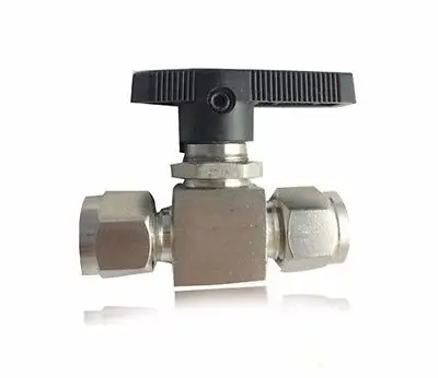 304 нержавеющая сталь Компрессионный фитинг запорный шаровой клапан 915 PSI Q91SA PN 6,4 подходит для 10 мм O/D трубки