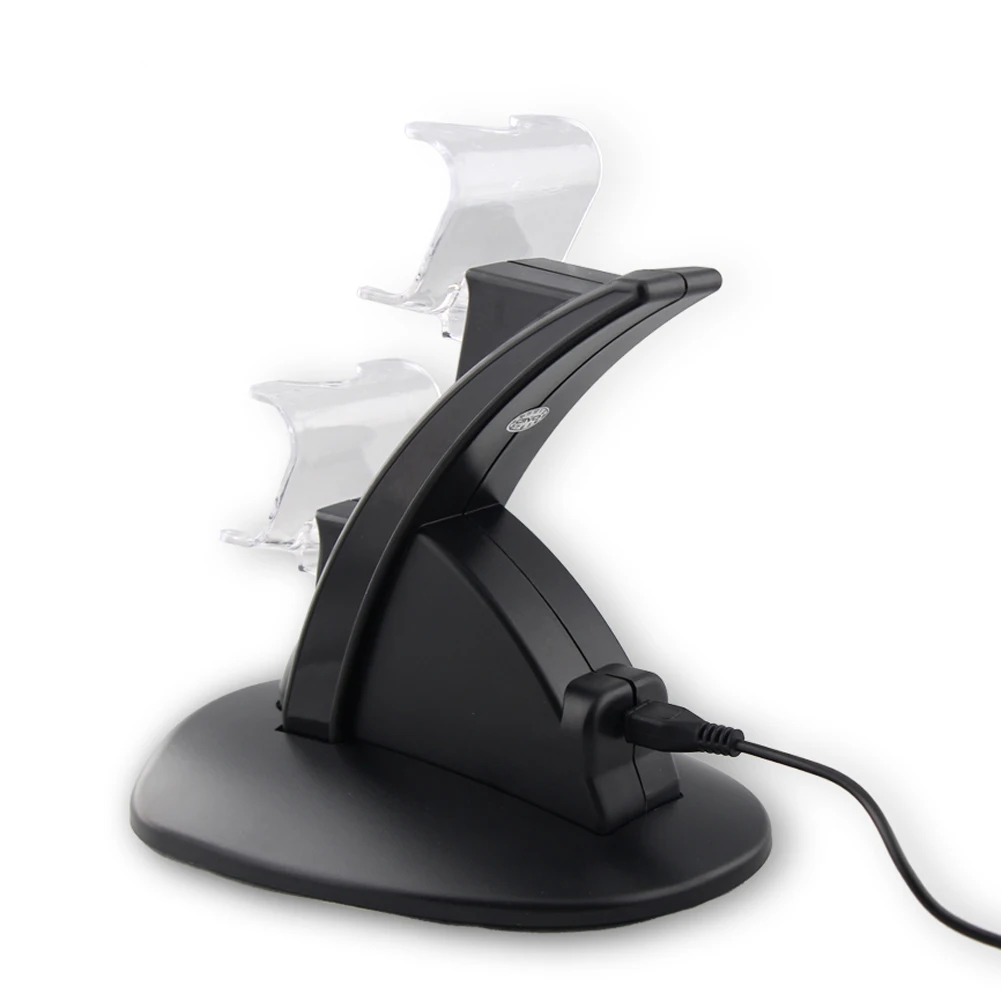 Dual USB Gamepad Controller Charger Dock Game Controller Power Supply Charging Stand Base for Sony Playstation 4 PS4 