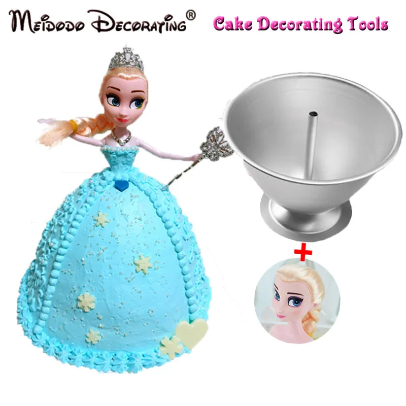 Aluminium Cake Pan DIY Elsa Princess Cake Mold Barbie Princess Girl Birthday Cake Barbe Princess Mold