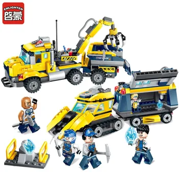 

Enlighten Construction Building Block Kyanite Squad Laboratory Transporter 6 Figure 600pcs Bricks-No Box