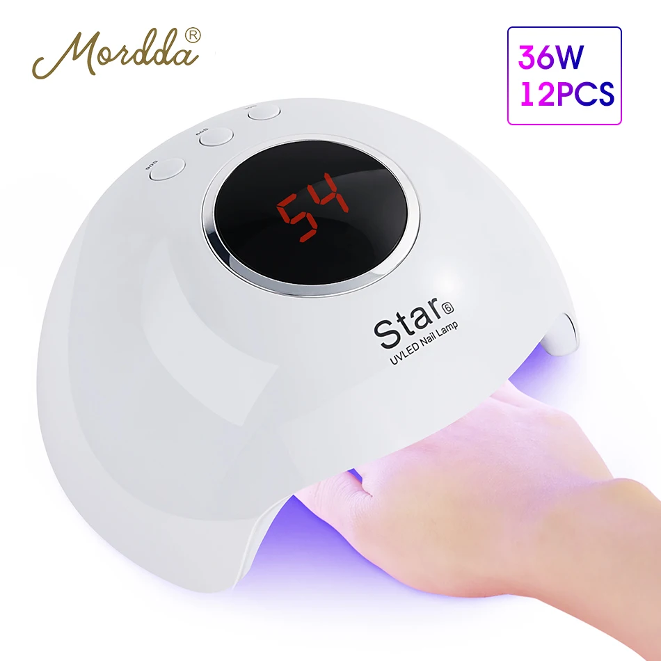 

MORDDA 24W Nail Dryer For Manicure UV LED Nail Ice Lamp With LCD Screen Display Nail Art Tools For Drying All Nail Gel Polish