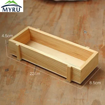 

Simple Style Wooden Flowers Pot Desktop Succulent Plants Storage Box Decorative Small Flowers Pot