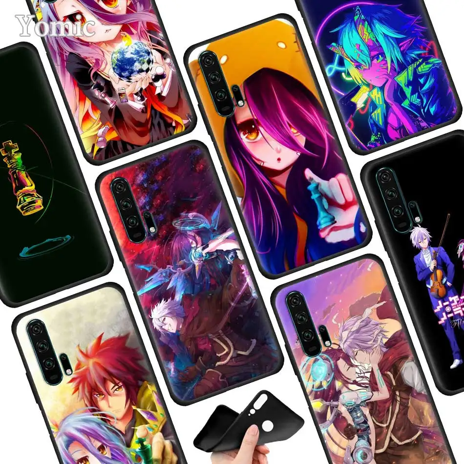 

No Game NO life Anime Silicone Phone Case for Huawei Honor 20 Pro 20 10 Lite 8X 8C 8A 8S V20 20i Play Enjoy 9S 9E Cover