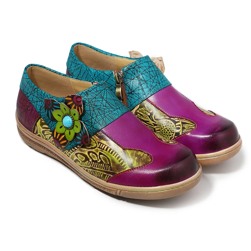 Womens Flats Oxford Loafers Comfortable Wild Breathable Round Toe Casual Slip-On Ladies Driving Oxfords Loafer