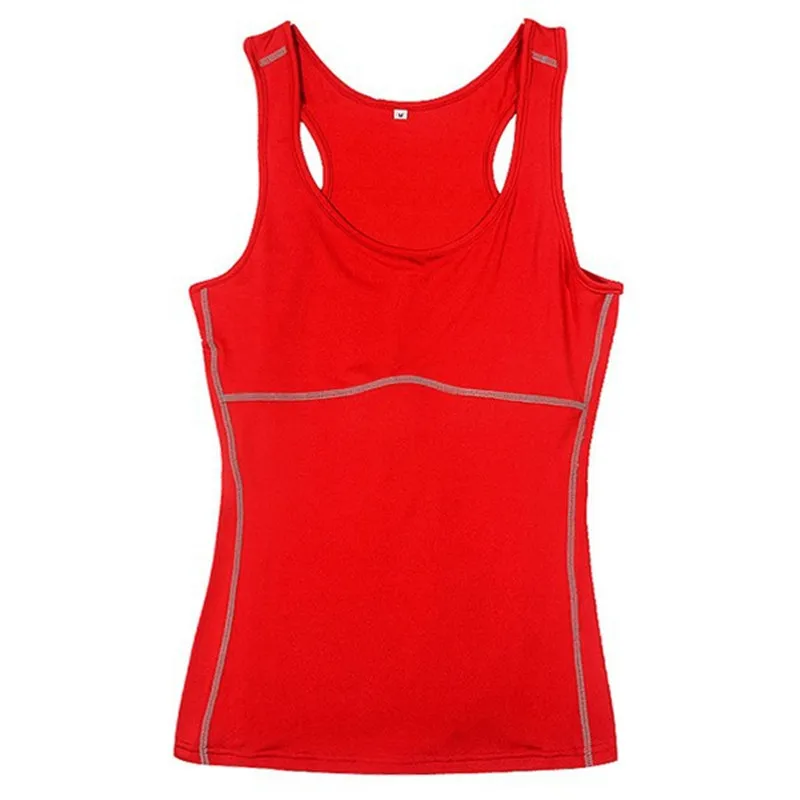 DY9 Женская компрессионная спортивная одежда, майка для йоги, женские майки для спортзала, одежда для бега, майка - Цвет: Красный