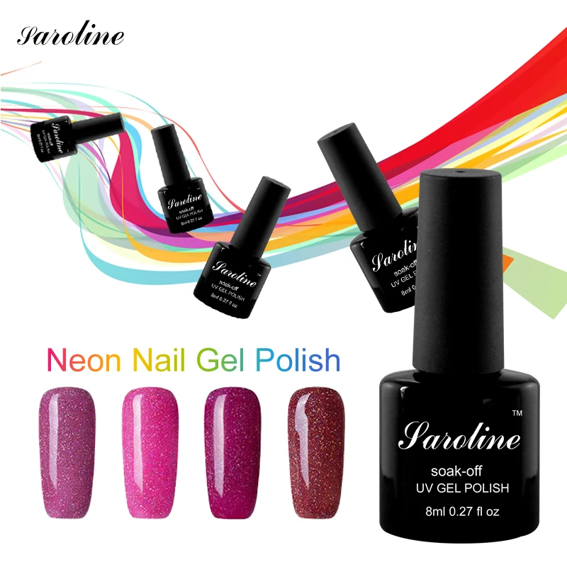 brand Neon Nail Gel Polish Soak Off UV Colorful Nail Art ...