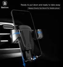 BASEUS автомобильный держатель телефона Подставка для IPhone X 8 6 7 для Samsung телефон стенд Air Vent Телефон держатель автомобильный телефон стенд автомобиль-Стайлинг