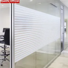 Белые жалюзи узор без клея Электростатическая пленка Антибактериальная непрозрачная детская комната Солнцезащитная пленка для офиса ванной