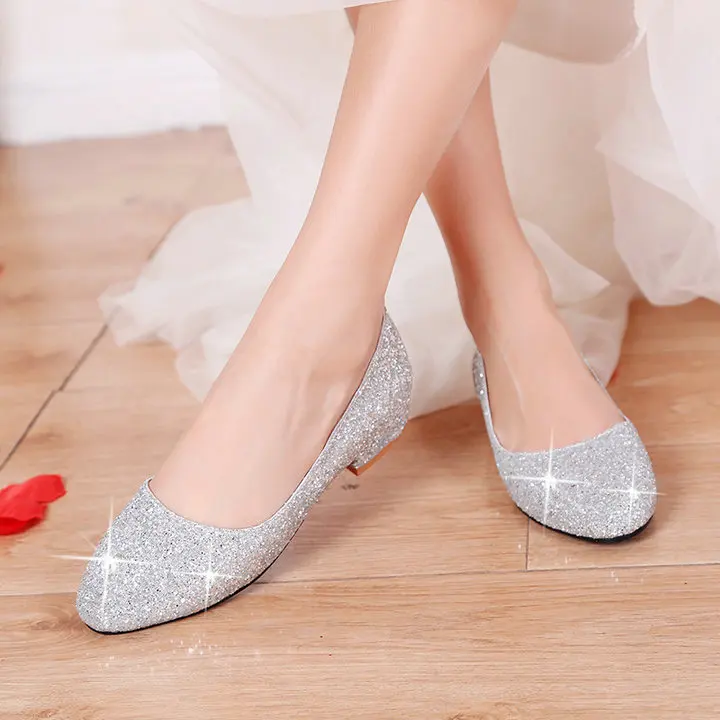 Модная женская обувь с блестками; туфли-лодочки на высоком квадратном каблуке; вечерние женские свадебные туфли без застежки; цвет золотой, серебряный, красный