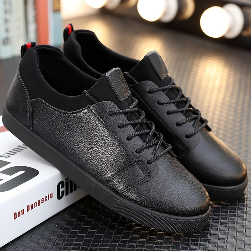 

Men sneakers shallow solid men vulcanize shoes increase confortable light men shoes luxury brand 2019 spring/autumn