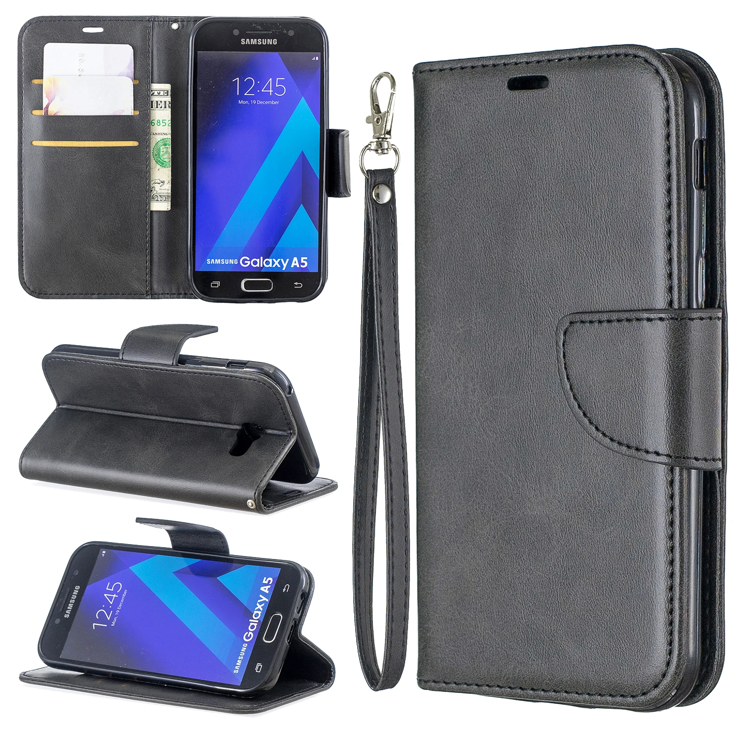 Чехол-кошелек для samsung Galaxy A5, винтажный кожаный чехол-книжка на магните, силиконовый чехол из искусственной кожи для samsung A5, чехол