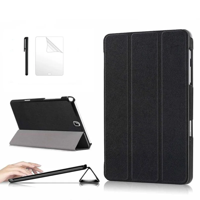

Slim PU Leather Case For Samsung Galaxy Tab A 9.7 SM-T550 SM-T555 SM-P550 SM-P555 cover For Samsung Tab A 9.7 inch case +film