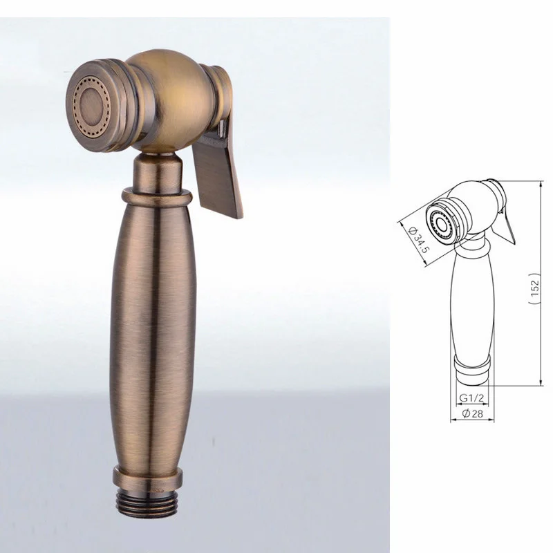 Туалет биде спрей душ Душ Shattaf опрыскиватель комплект античная латунь 02-153a - Цвет: Bidet
