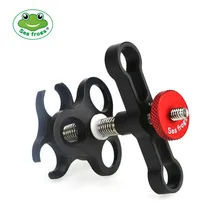 Diving Essential Accessory Ball Arm Clamp Three Cut Out Hole Lighting Arm System Fixed Mount Waterproof Case Tray Attachment round geometric cut out arm chain