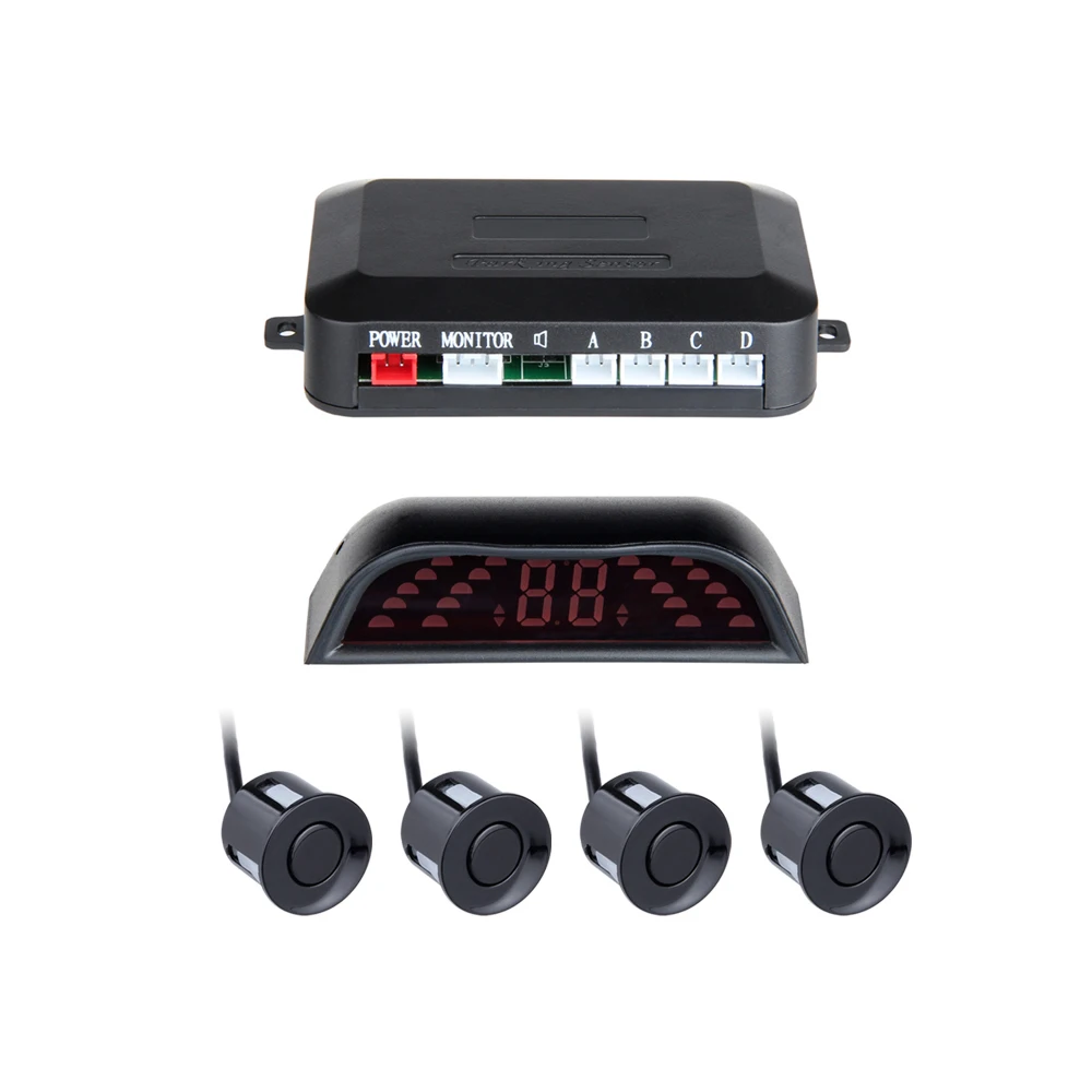 Pantalla LED 2018 sensores de aparcamiento para coche 4 Radars coche Parkmaster de aparcamiento radar detector de coches alarma Parktronic Pantalla LED 2018 sensores de aparcamiento para coche 4 Radars coche Parkmaster de aparcamiento radar detector de coches alarma Parktronic