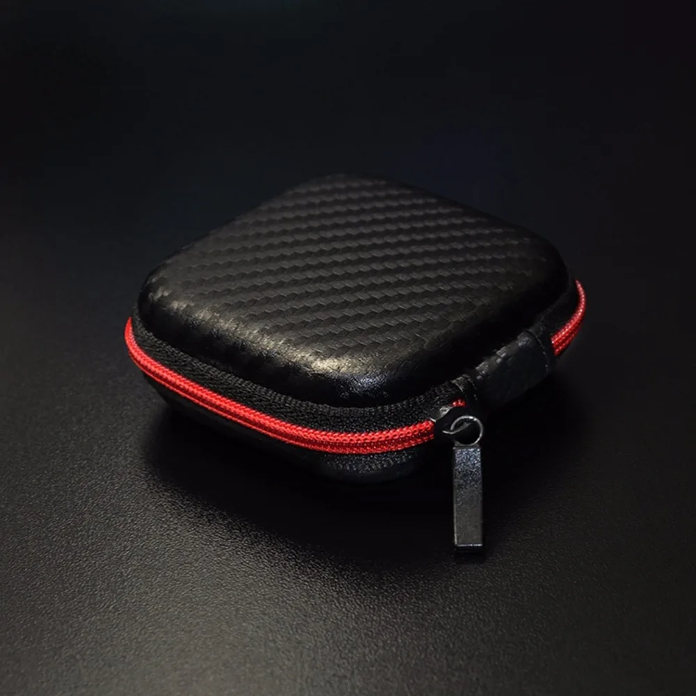 HANGRUI Earphone Case Portable Storage Case Headphone Accessories Fiber Zipper Earbuds Bag Cable Box SD Card Hard box Carry Bags (4)