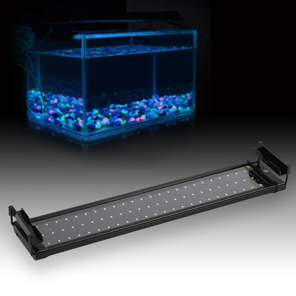 

46" Extendable 32W 180 LED SMD 2835 White Blue Light 2 Modes Bracket Aquarium Fish Tank Lamp