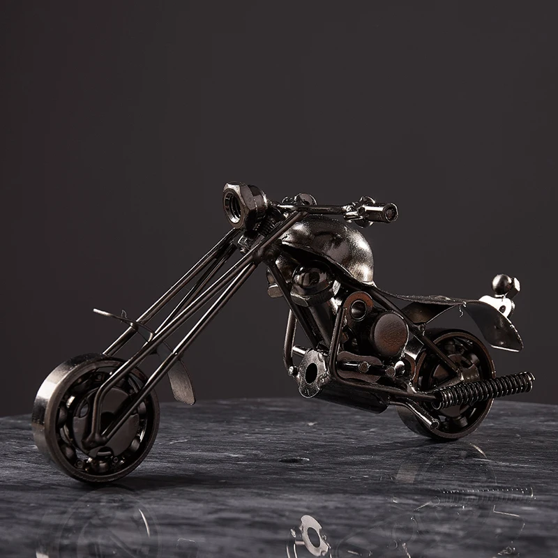 Винтажная модель мотоцикла, железный реквизит для сварки, детская игрушка, кафе, офис, бар, шобо, украшение для дома, рождественский подарок