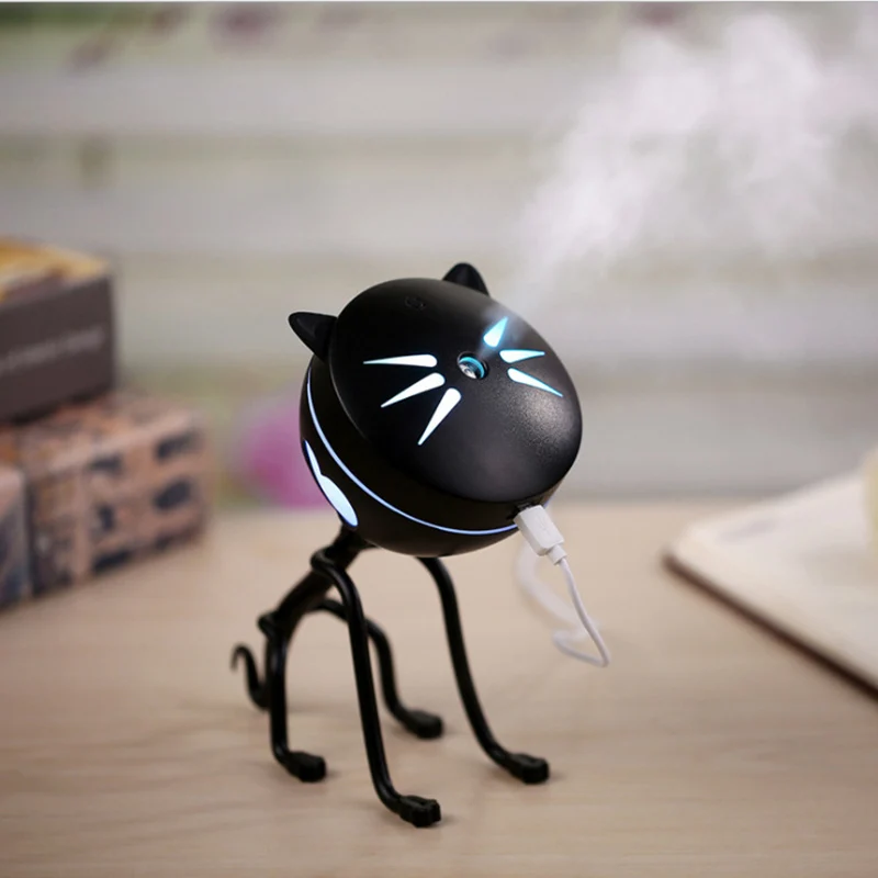 

Fogger USB Gadgets DC 5V Night Light Cute Cat Cartoon Mini Small Desktop Purifier Ultrasonic Humidifier Oil Diffuser