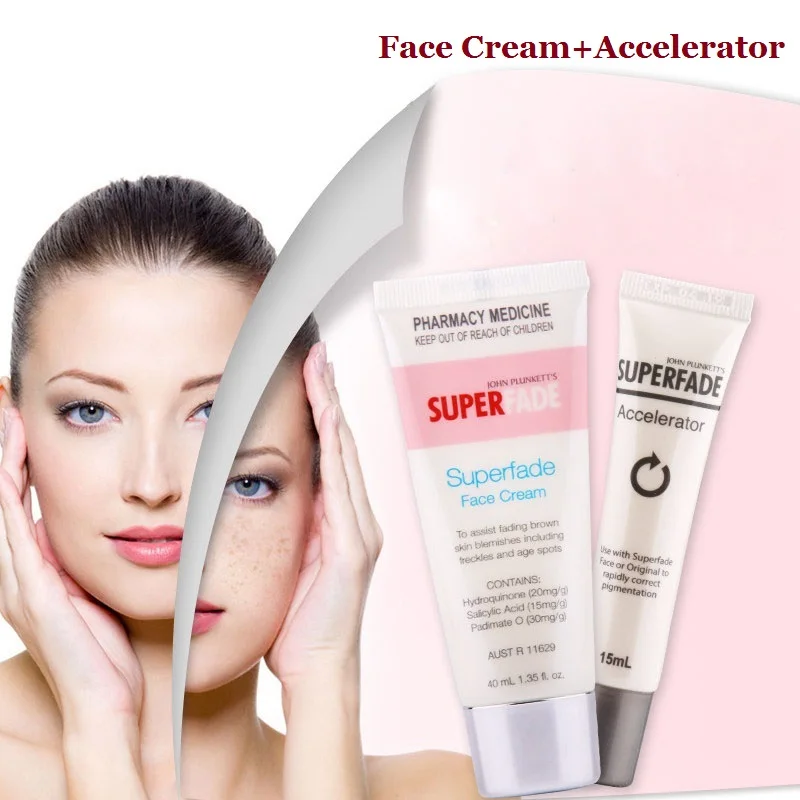 

Australia SUPERFADE Face Cream+Accelerator for Anti Age Spots&Sunspots Fading Skin Blemishes Tache Brune Hydroquinone Cream