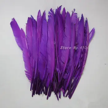 

Newest 100pcs Purple Color Humpback Turkey Feathers12-16inches/30-40cm Goose Feathers Wholesale