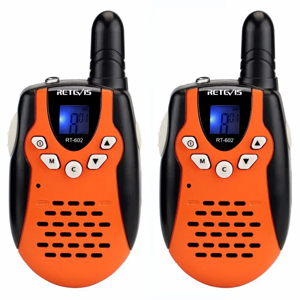 

RETEVIS 2pcs Children Walkie Talkie For Kids RT602 0.5W PMR 8/22CH PTT Flashlight Rechargeable Battery Mini 2 Way Radio RT-602