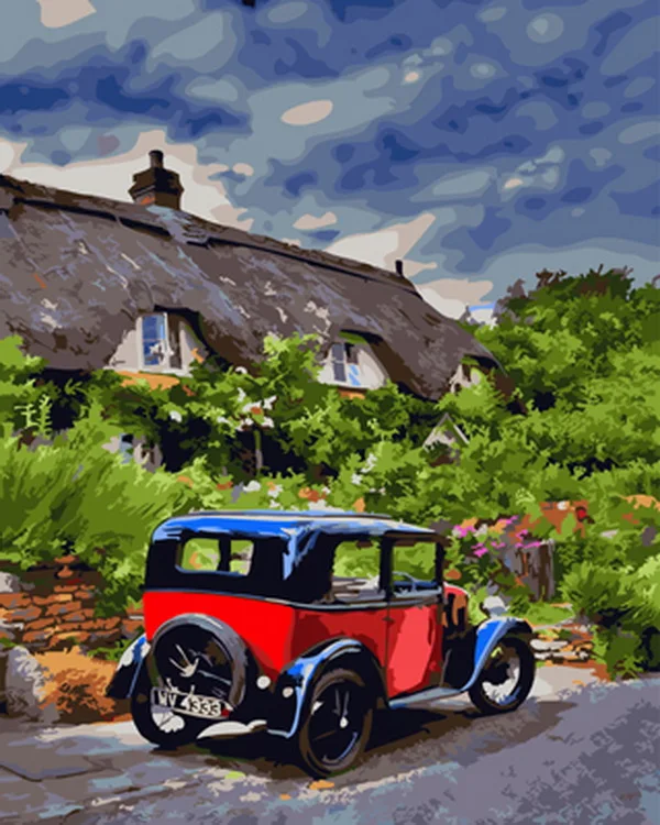

Unframe diy picture oil painting by numbers paint by number for home decor canvas painting 5065cm car