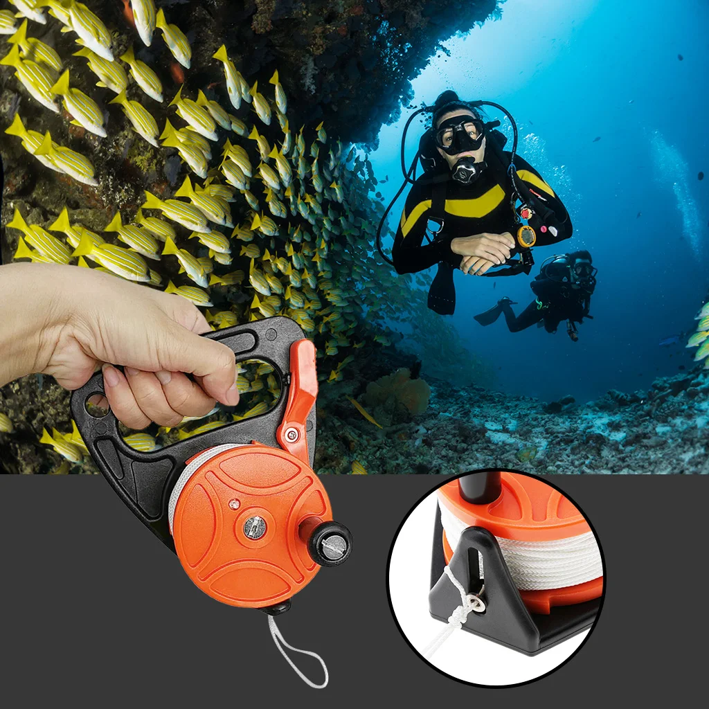 Lightweight Perfeclan Scuba Diving Wreck SMB Dive Reel Kayak Anchor & Handle 150ft Line