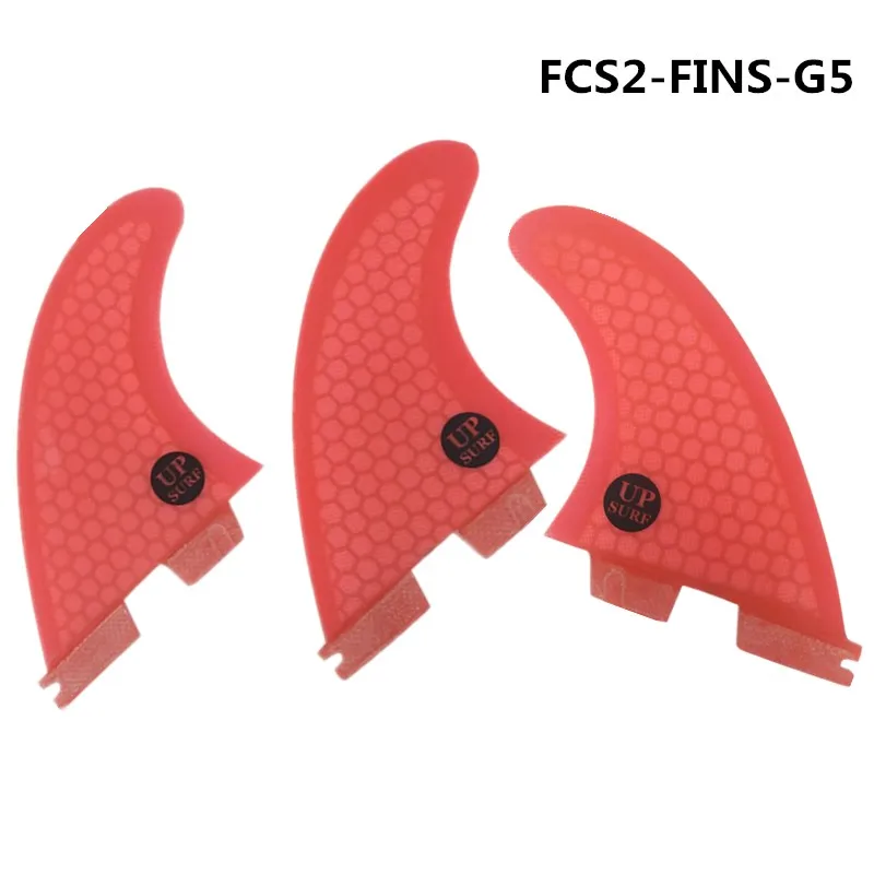 FCS II-G5/G3/G7 плавники три-набор соты FCS2 плавник красный синий Quilhas Surf Fin - Цвет: G5 red
