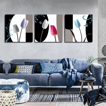 

SPLSPL Nordic Decoration Home Art Painting Tulip Flower Posters and Prints Modern Landscape Canvas Wall Picture for Girls Room