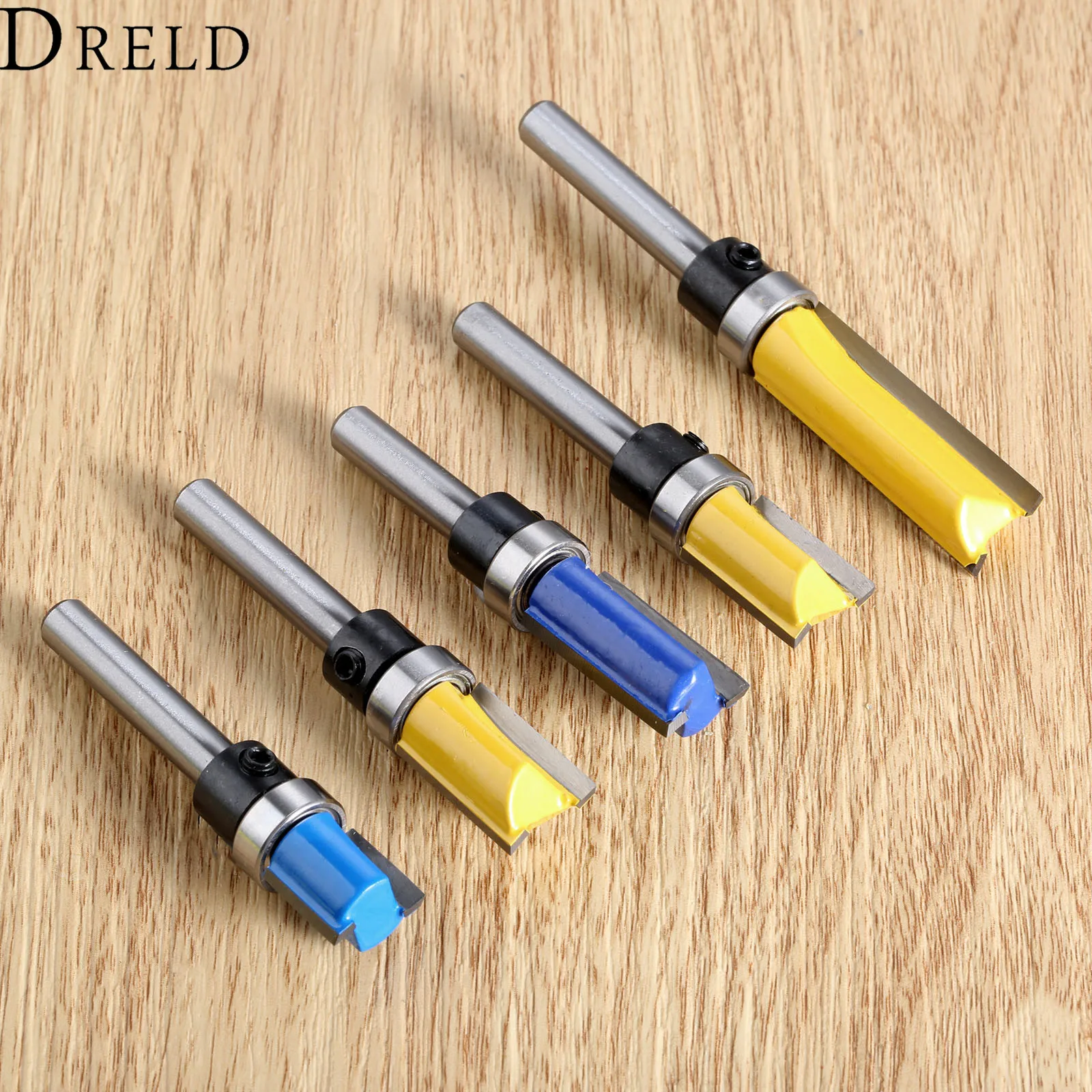 DRELD 1 шт. 1/4 &quotхвостовик сливная отделка фрезерный бит подшипник