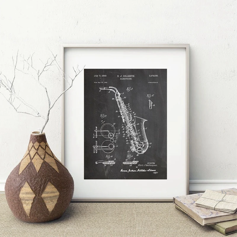 Classical Music Instrument Canvas Painting Wall Decor