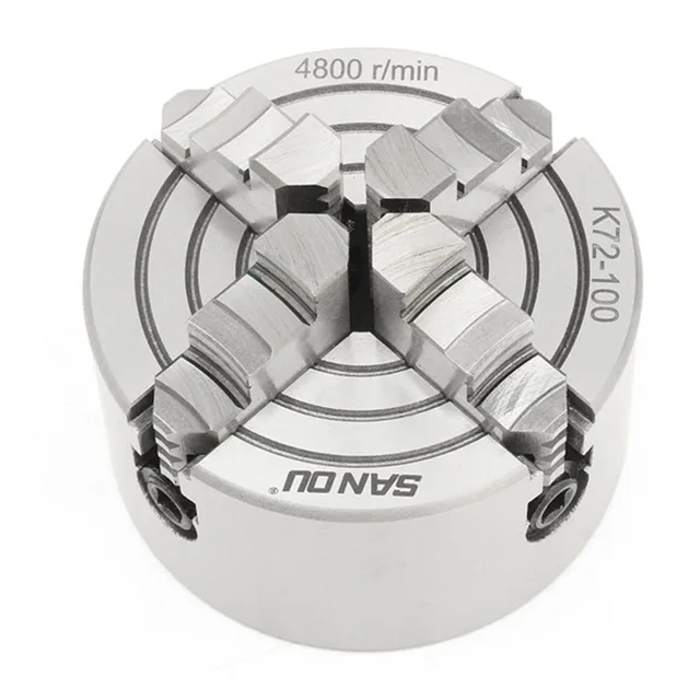 ALLSOME K72 Lathe Chuck 80/100/125mm 4 Jaw Independent Hardened Reversible Tool HT2026-2028