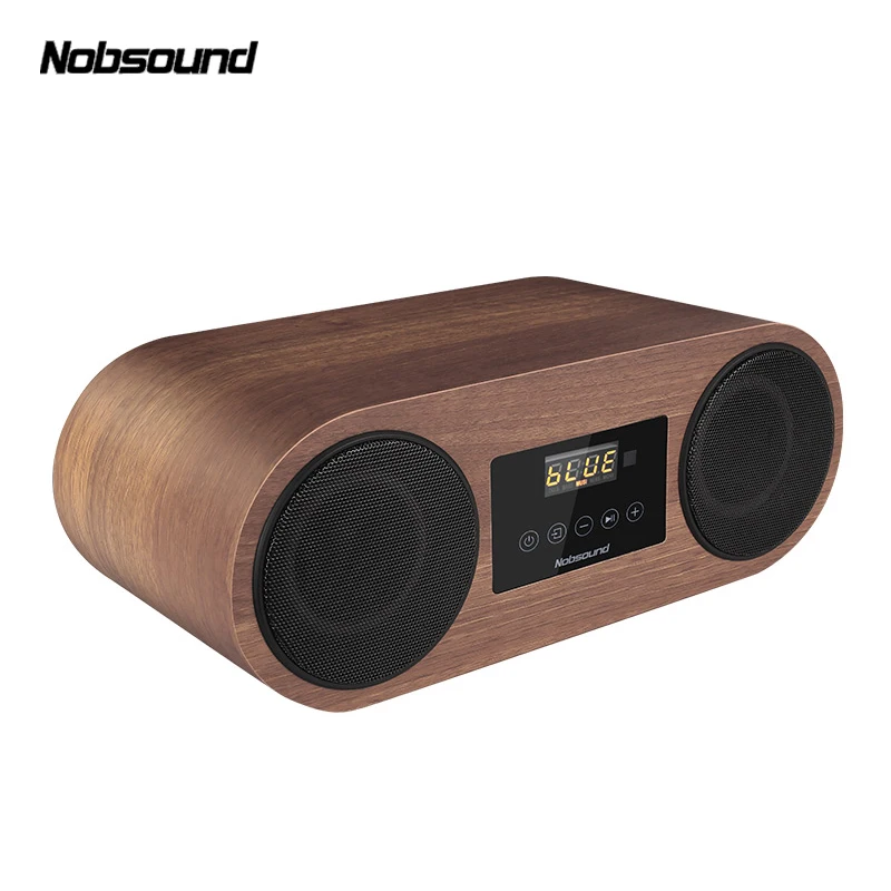 

Nobsound BL-3 HIFI Retro Wood Wireless Portable Bluetooth speaker radio FM 18W*2 3D Dual Loudspeaker