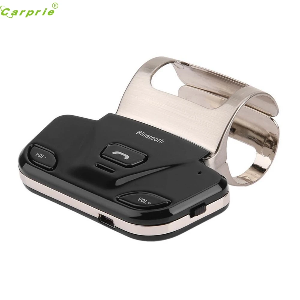 Bluetooth Handsfree Car Kit Wireless Bluetooth Receiver Phone MP3 Music Player Steering Wheel Clip Speakerphone with Car Charger