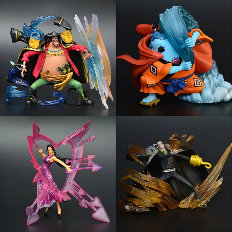 

NEW Hot 4pcs/set One Piece Sir Crocodile Jinbe Boa Hancock Marshall D Teach Action Figure Model Toys Collection Figure Toys 11cm