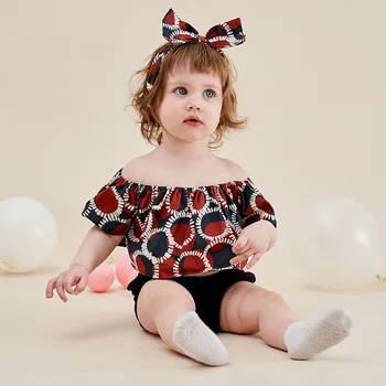 

Fashion Summer Little Girls Clothing Sets Off-Shoulder Tops + Bottoms Newborn Bebes 2pcs Outfits 1-3Years Toddler Kids Costumes