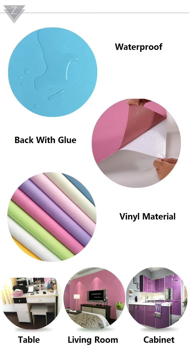 Matt Surface DIY Decorative Film Wardrobe Kitchen Cabinets Waterproof Wall Stickers PVC Self Adhesive Wallpaper for Living Room Matt Surface DIY Decorative Film Wardrobe Kitchen Cabinets Waterproof Wall Stickers PVC Self Adhesive Wallpaper for Living Room