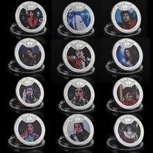 WR США знаменитый певец Майкл Джексон Посеребренная монета 12 шт. США Майкл Серебряная монета вызов для коллекции