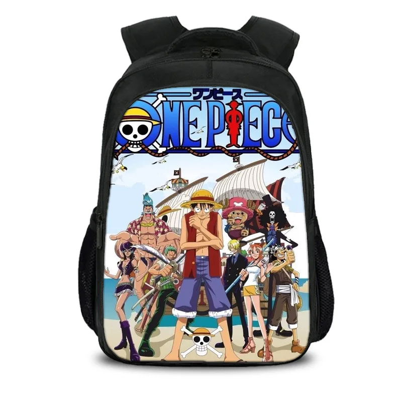 Japanese Anime One Piece Backpack FNNA UT Ace Zoro Sanji Luffy Women Men Casual Bag Boys Girls School Bags Laptop Mochila Bolsa | Багаж и